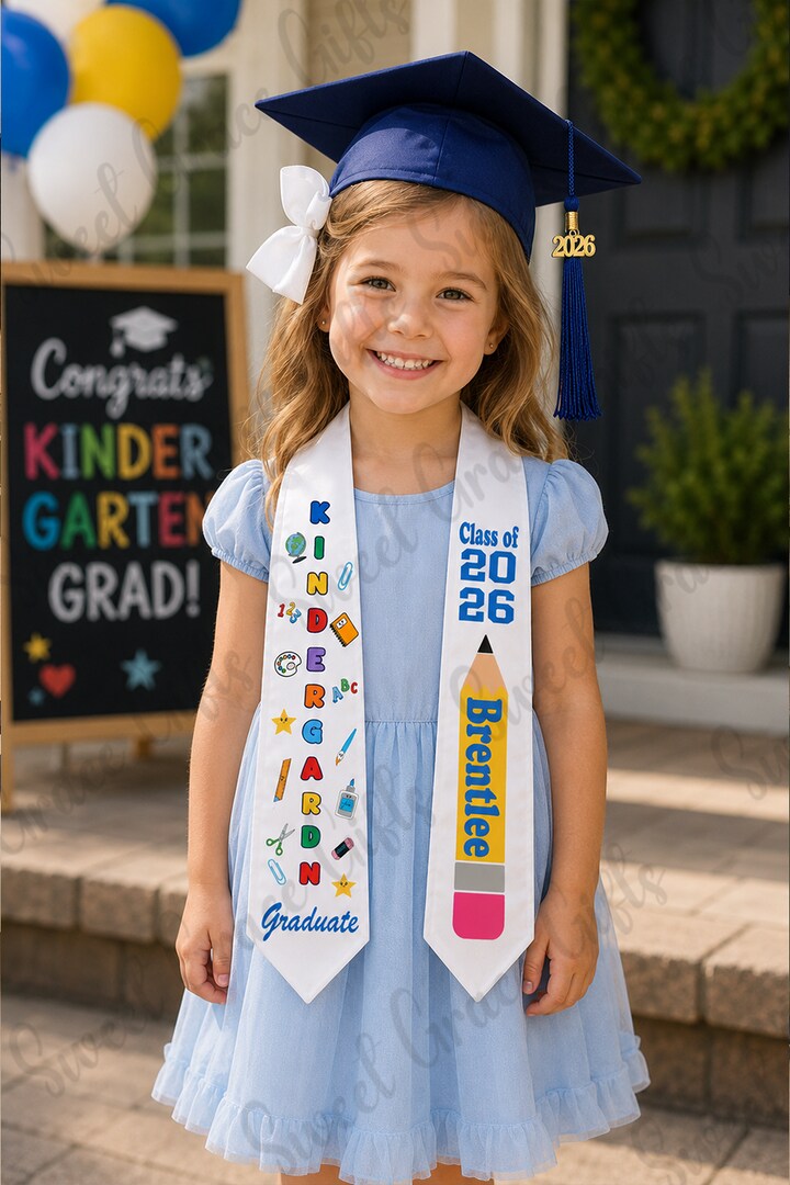 graduation dress for kindergarten girl 2026 Kindergarten Graduation Outfit | Girls Skirt Set with Shirt & Stole